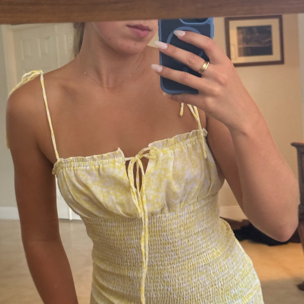 Yellow mini princess Polly dress